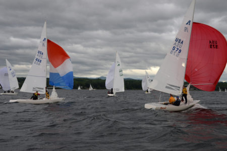 Lake Champlain Yacht Club Wednesday night sailboat race on Shelburne Bay, Shelburne, VT.