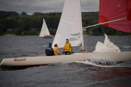 Lake Champlain Yacht Club Wednesday night sailboat race on Shelburne Bay, Shelburne, VT.