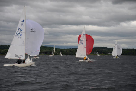 Lake Champlain Yacht Club Wednesday night sailboat race on Shelburne Bay, Shelburne, VT.