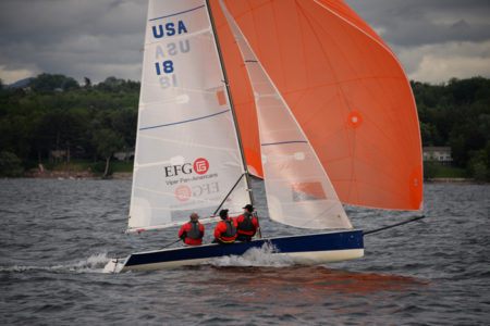Lake Champlain Yacht Club Wednesday night sailboat race on Shelburne Bay, Shelburne, VT.